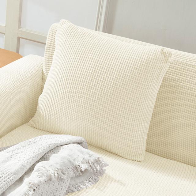 Новые цвета, толстая флисовая защита для дивана, жаккардовая однотонная наволочка с принтом, чехол для подушки 45x45 см 1PC
