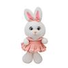 Plush Rabbit Toy With Dress And Bow Decoration For Girls Gift And Comfort