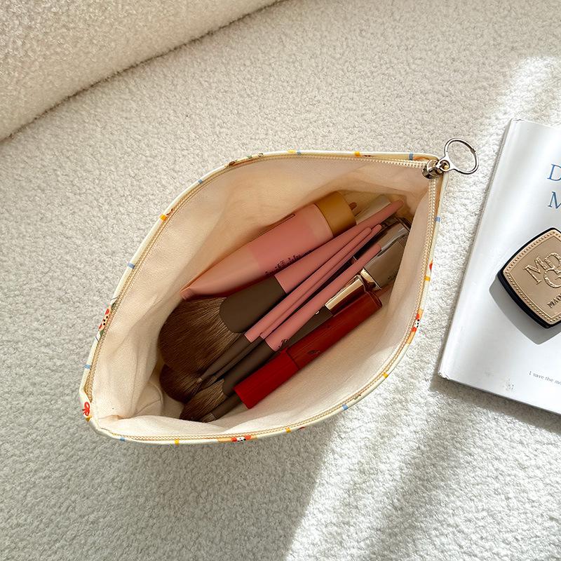 Retro Niedliche Make-up-Tasche: Cartoon Mini Geldbörse, Beutel aus reiner Baumwolle für Kopfhörer und Lippenstift - Tragbare Aufbewahrung für kleine Gegenstände