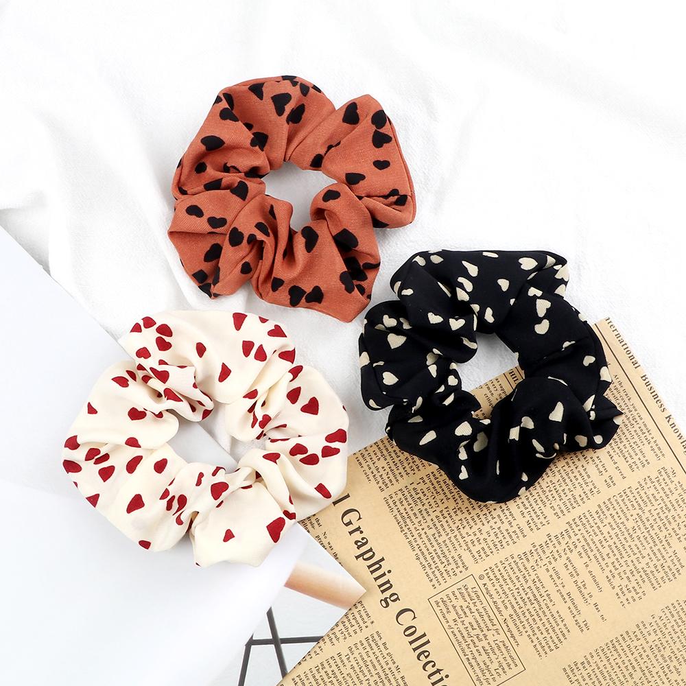 5PCS/Set Korean Fashion Hair Bands Elastic Dots Satin Silk Scrunchie for Women Girls Hair Accessories Hair Ties Holder