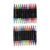 24pcs Glitter Markers Double Ended Highlighter Marker Pens for Drawing Gift Card Doodle Art Painting