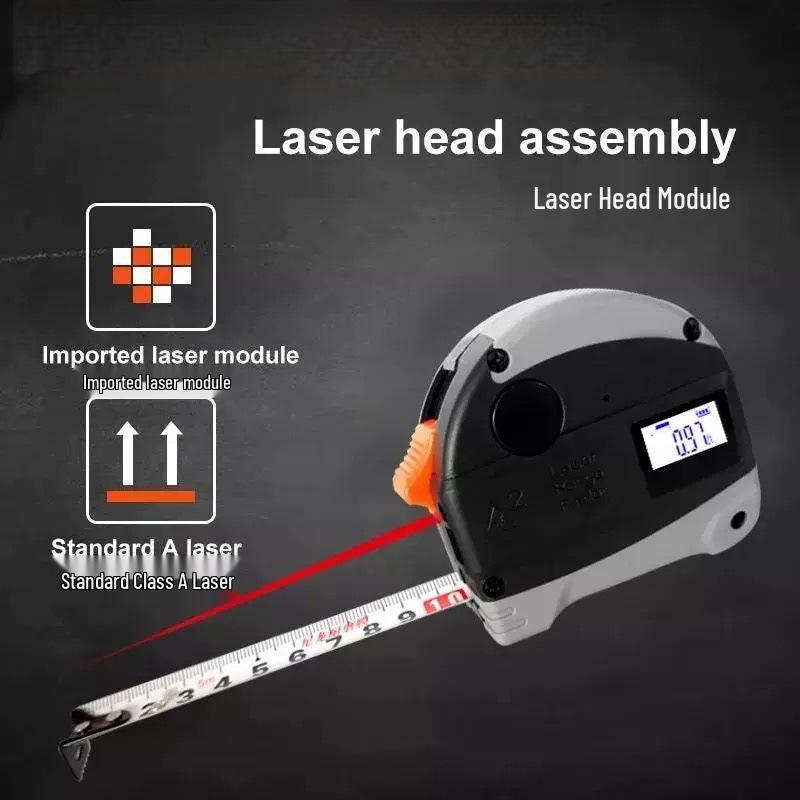 

ABS 2-in-1 Laser Rangefinder & Waterproof Tape Measure, 40M+5M, Drop-Resistant, Electronic Ruler for Engineers