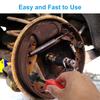 2 Stück Auto Trommelbremse Reparatur Montage Werkzeug Stahl Befestigungsscheibe Feder Bremsbelag Kompressor Bremsfeder Kompressor Hand Reparatur Werkzeug