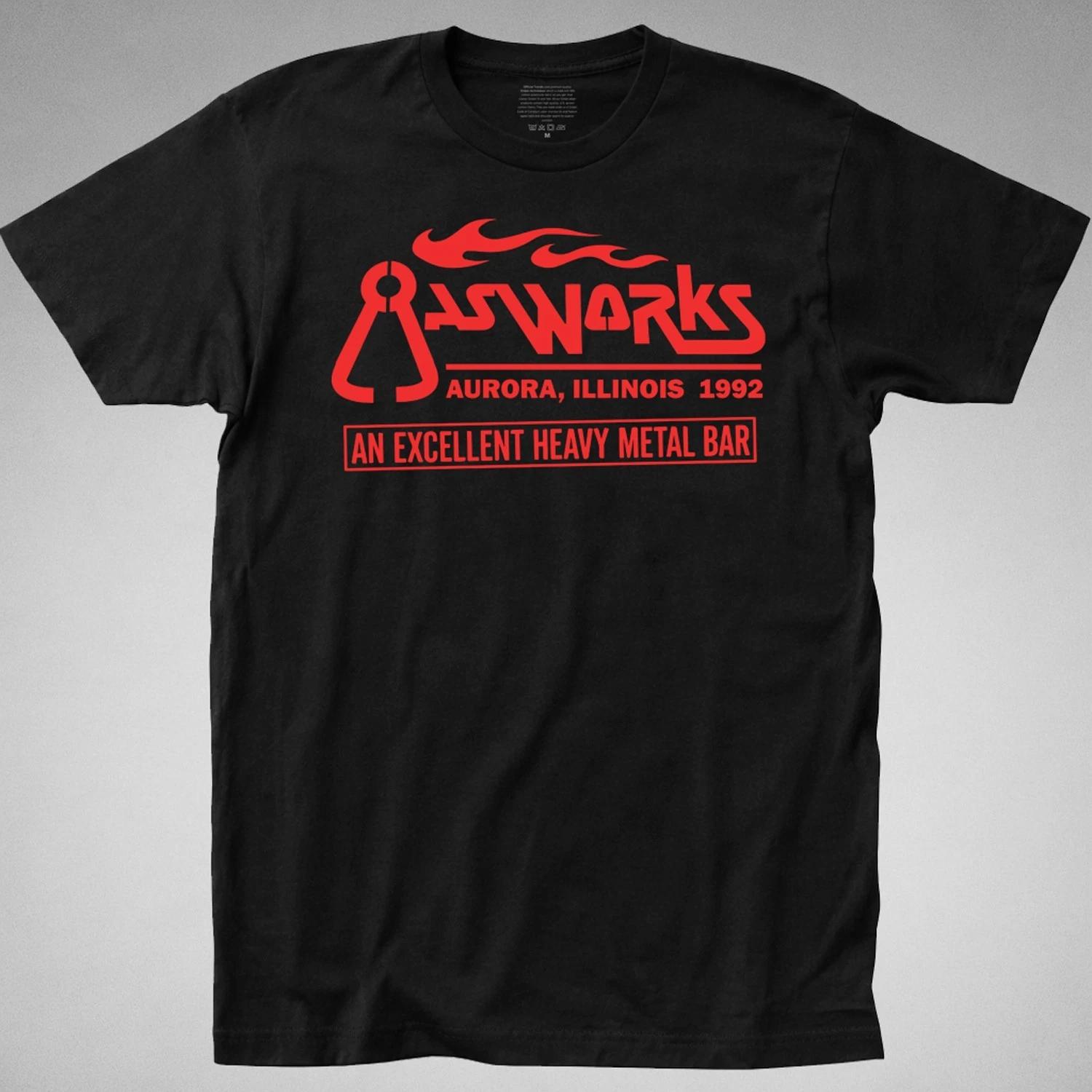 GASWORKS T SHIRT Waynes World garth snl rock heavy metal bar 1992 carvey myers XL