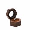 Velvet Lining Ring Display Box Retro Couples Ring Box Classic Wooden Jewelry Box  Engagement Gift