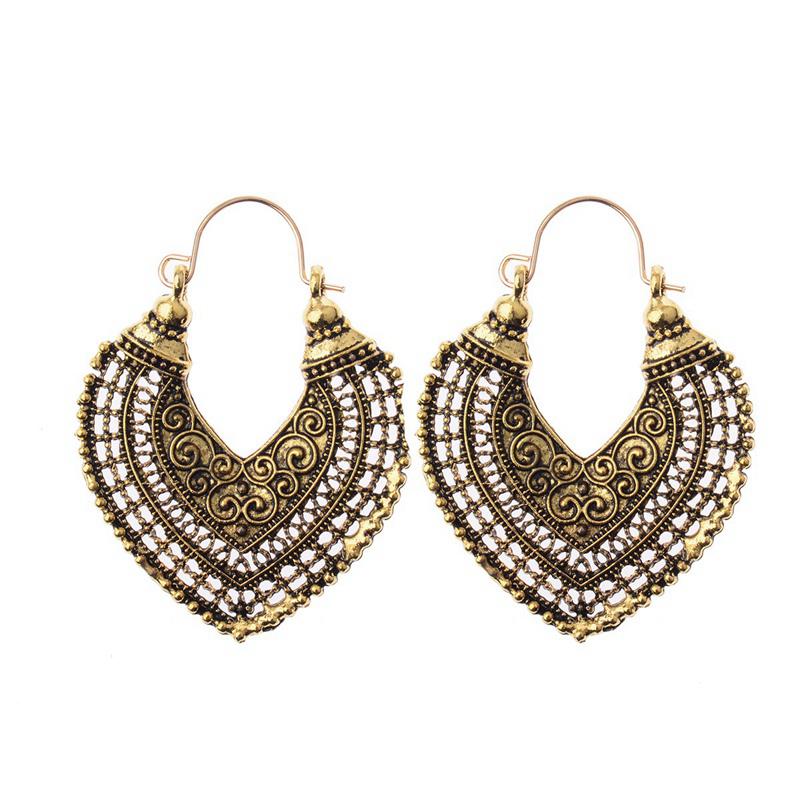 Indian Jhumka Zircon Vintage Bell Tassel Earring Boho Antique Ethnic Copper Plated Drop Hanging Earrings For Women Pendientes