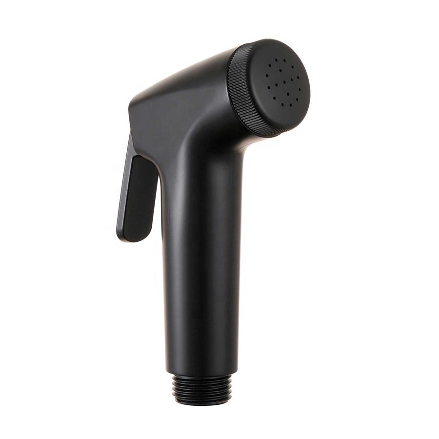 TS1006 Handheld Pressurized Jet Chromed Shattaf WC Hand Held Bidet Sprayer Bathroom Toilet Bidet Spray Gun (Black,ABS) чёрный