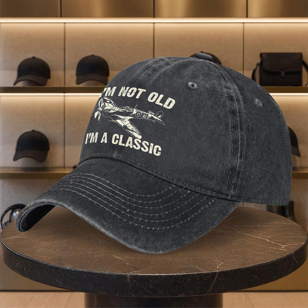Vintage Fighter Jet Print Washed Baseball Cap Unisex Snapback Hat for Unisex Women Aviation Retro Casual Outdoor Commuting Party