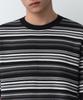 MUSINSA STANDARD Multi-Stripe Short Sleeve Knit [Black]