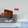 Acrylic Book Rack Organizer with Chinese Year Paper Fan Decorations Multifunctional Shelf for