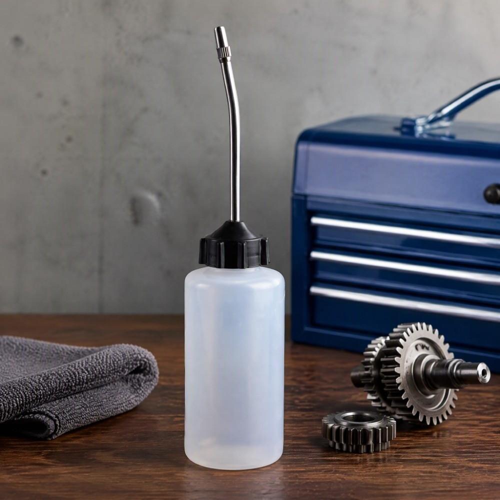 4pcs Extended Spout Oil Dispenser Bottle 120ML Plastic Squeeze Bottle For Household Machines
