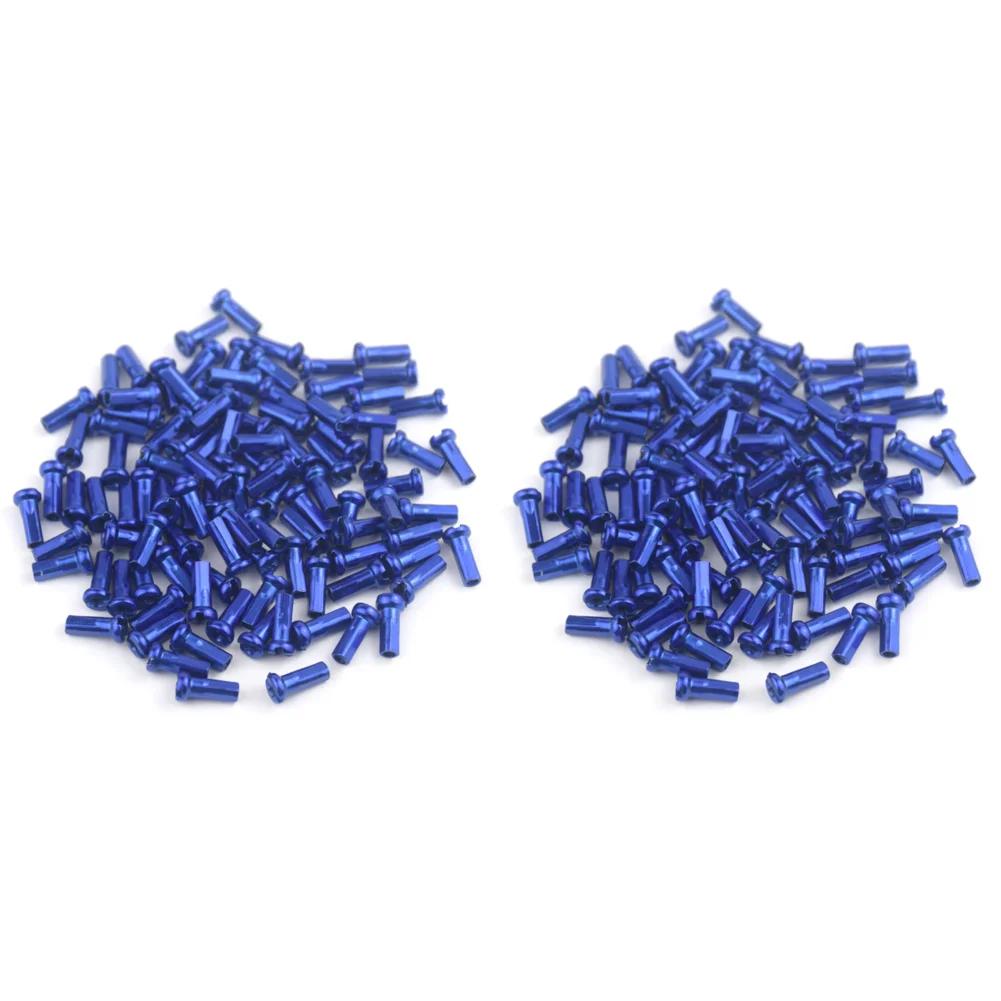 50pcs MTB Bike Spoke Nipples Replacement 14G 2.0mm Aluminum Alloy MTB Bike Spokes Nipples Road Bicycle Road Bicycle Accessories