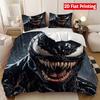 Venom Anime Duvet Cover Set, Anime Bedding Bed Sets Soft Microfiber Quilt Cover Set, Comforter Cover with Zipper For Kids Boys