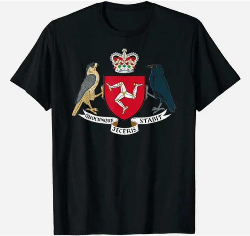 Isle Of Man Flag T- 3 Legs Of Man Coat Of Arms Manx Pride Graphic Tee Unisex T-Shirt S