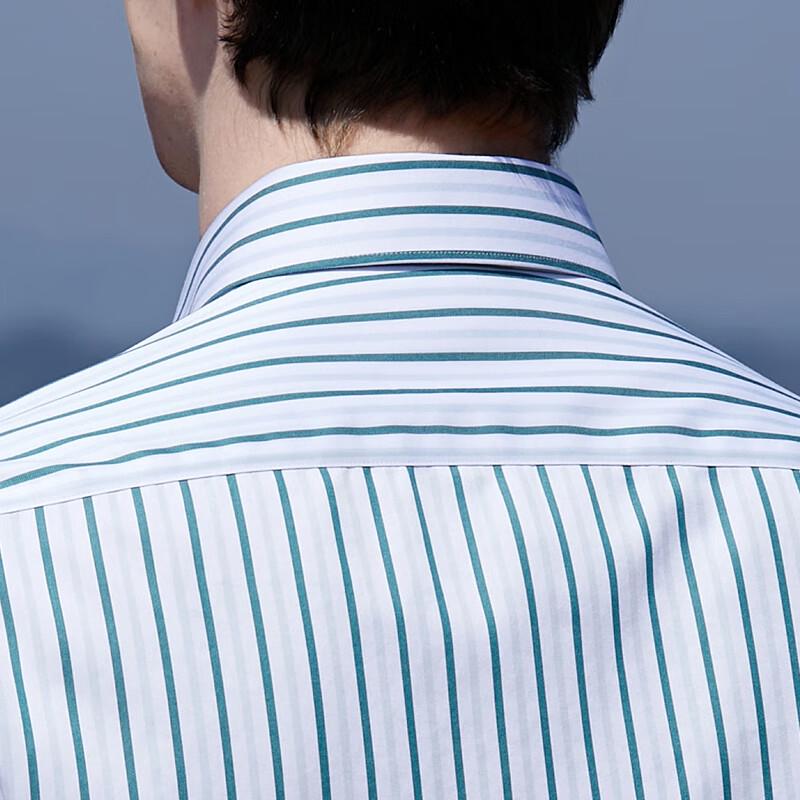 Antonio Men's 200TC 100% Cotton Striped Short Sleeve Shirt