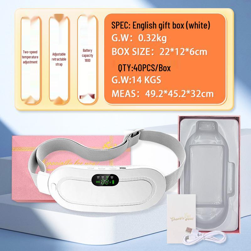 Warm Uterus Support Belt: Vibration Massage & Heat Therapy for Abdomen and Back