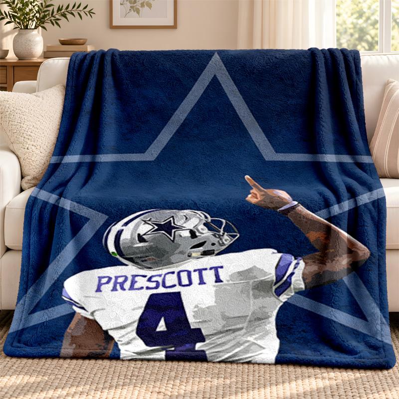 Dallas Cowboys Decke Flanelldecke Weich Gemütlich Plüsch Überwurf für Sofa Bett Leichtgewichtige Heimdekoration Outdoor Camping