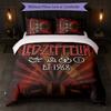 Set Biancheria da Letto 3 Pezzi Stampa Led Zeppelin Copripiumino con Due Federe Biancheria da Letto Morbida per Camera da Letto Domestica