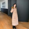 Brand Korea Dongdaemun autumn and winter new big fur collar medium and long slim down cotton clothes women's coat