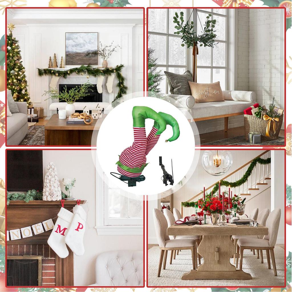 Christmas Leg Decor Stuck In Christmas Tree Decor Decoration Festive Swinging Ornament For Hall Festival Activities Living Room