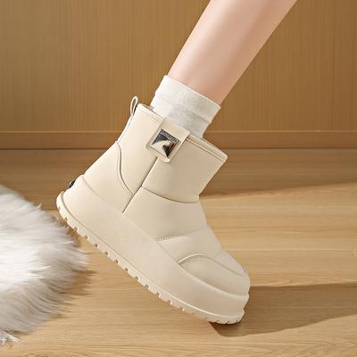 Fleece High-Top Schneestiefel Damen Winter Neu Student ist trendig warm lässig Baumwollschuhe