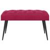 Bench with Button Tufting Wine Red 80 x 40 x 46 cm Velvet