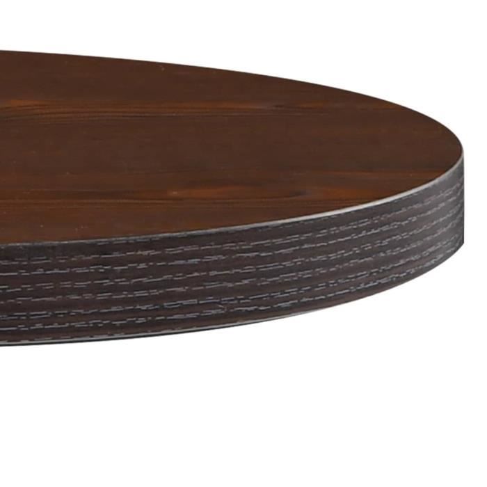 VidaXL Table de bistro Marron foncé 60 cm MDF