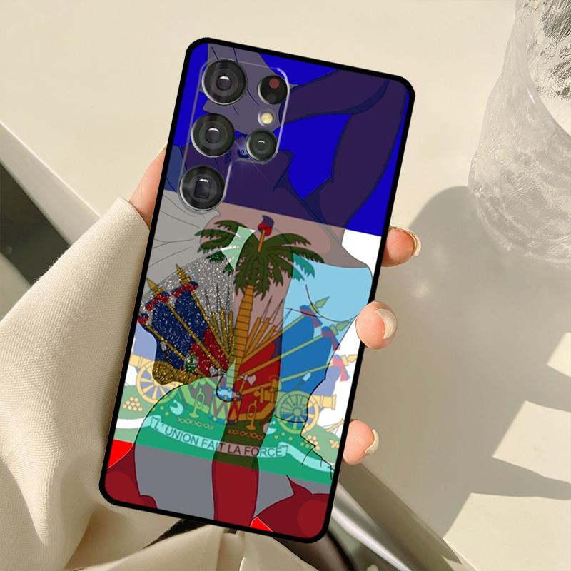Haiti Haitian Flag Case For Samsung Galaxy S22 Ultra S20 FE Note 20 Note 10 S8 S9 S10 Plus S21 Ultra Cover