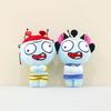 Cute Red Zombie Plush Toy Bag Pendant Keychain Adorable 13cm Stuffed Doll