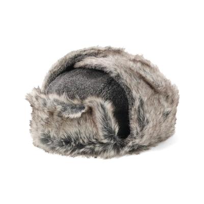 Trapper ONSPOTZ Dark Size Renewool Houndstooth Cap, Ecowool, Exclusive, Gray, L,