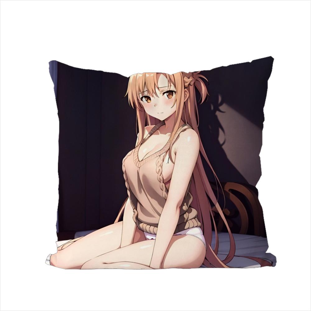 Sword Art Online Pillow Case For Car Sofa Decorative Home Doublesided Print Plush Square Throw Pillow Cushion Cover