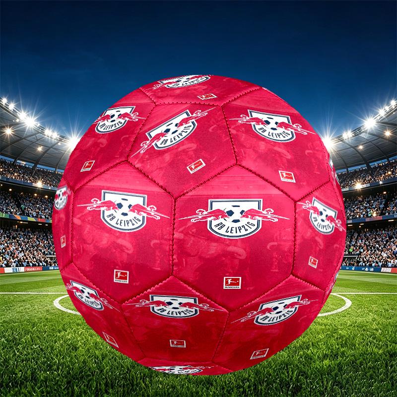RB Leipzig Print Size 5 Soccer Ball, PU Wear Resistant Football for Match Training and Daily Practice, Birthday Gift for Soccer Fans