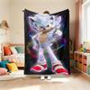 Blanket for Living Room Car Camping Dormitory Cute Cartoon Sonic Soft and Warm Throw Blanket Cartoon Flannel Blanket comfortable
