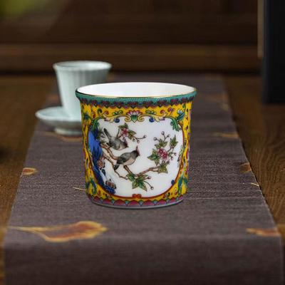 Κινέζικο φλιτζάνι τσαγιού από πορσελάνη, κεραμικό, μονό ανθεκτικό μπολ κουνγκ φου, 100ml καφέ