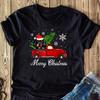 Dachshund Christmas T-Shirt: Dog In Red Truck - Gift for Dog Lovers