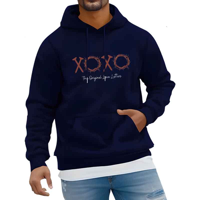 Polyester fleece Hooded Pullover Street Trends Casual Hooded Shirt Fashion Unisex Sports Clothing letter pattern Men Women Top