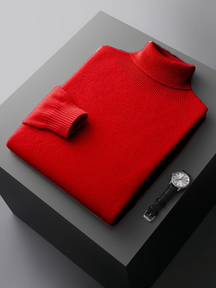 Spring & Autumn Men s Pure Wool Plus Size Knit Sweater - Versatile, Trendy, Lightweight. M