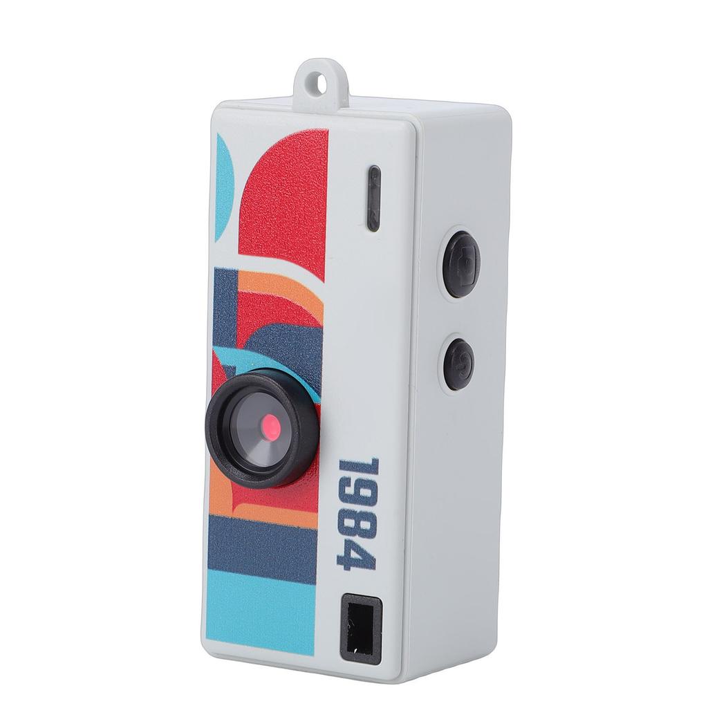 Thumb Camera 1080P HD Video Recorder Keychain Digital Camcorder with 0.96 Inch Display Long Battery Life White