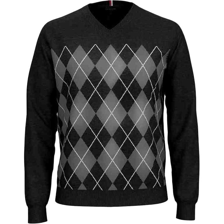 Tommy Hilfiger Comfortable Skin-Friendly V-Neck Argyle