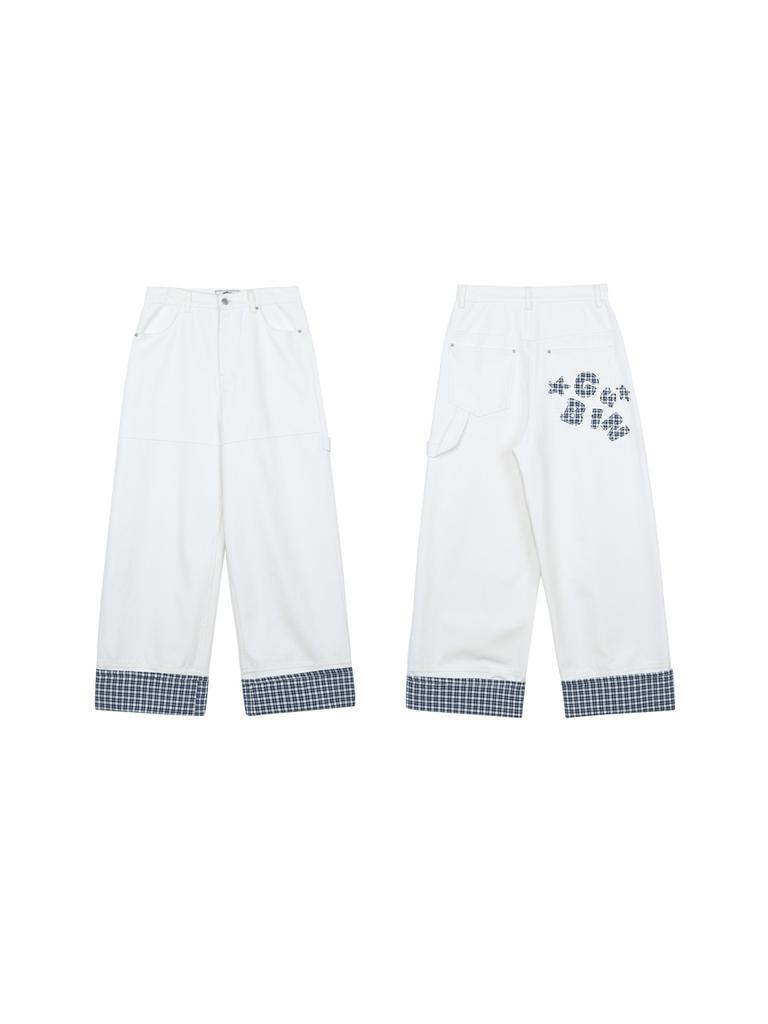 GUBIN [Goobin X Sojeong] (W) Check Applique Cotton Pants