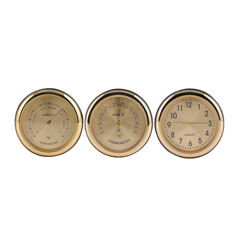 Luminous Car Mounted Thermometer 40mm Diameter Car Hygrometer Car Digital Thermometer Truck