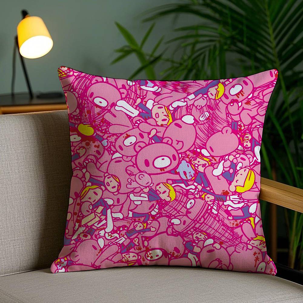 Cartoon G-GloomyS Bear Pillow Case Home Dorm Chair Back Short Plush Double-sided Printing Office Nap Time Cushion Cover