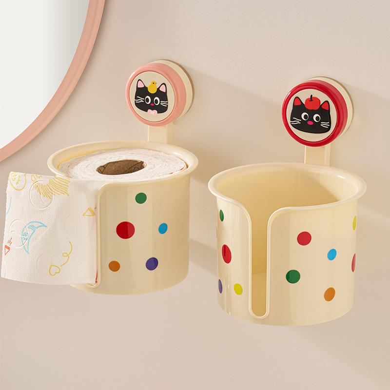 Badezimmer-TaschentuchboxNicht perforierte AufbewahrungsboxToilettenpapierboxWandmontiertBadezimmer-Saugbecher