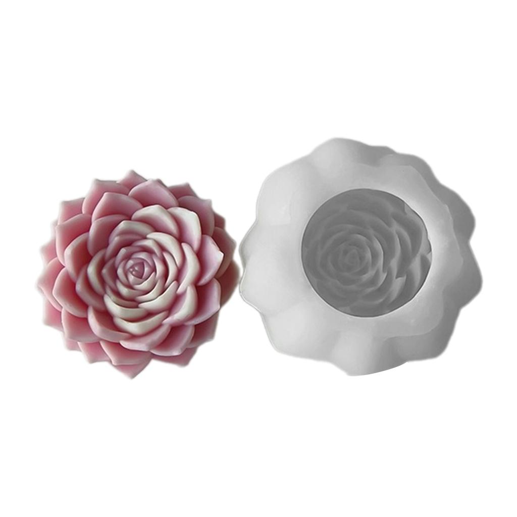 DIY Geometric Silicone Mold Succulents Shape Concrete Moulds Realistic Craft Molds Resin Moulds for Hand-Making Candle