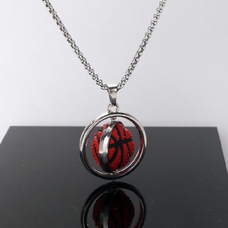 Stylish Rotating Sports Ball Accessory On A Sturdy Chain Crafted From Sturdy Stainless Steel For Fitness Enthusiasts