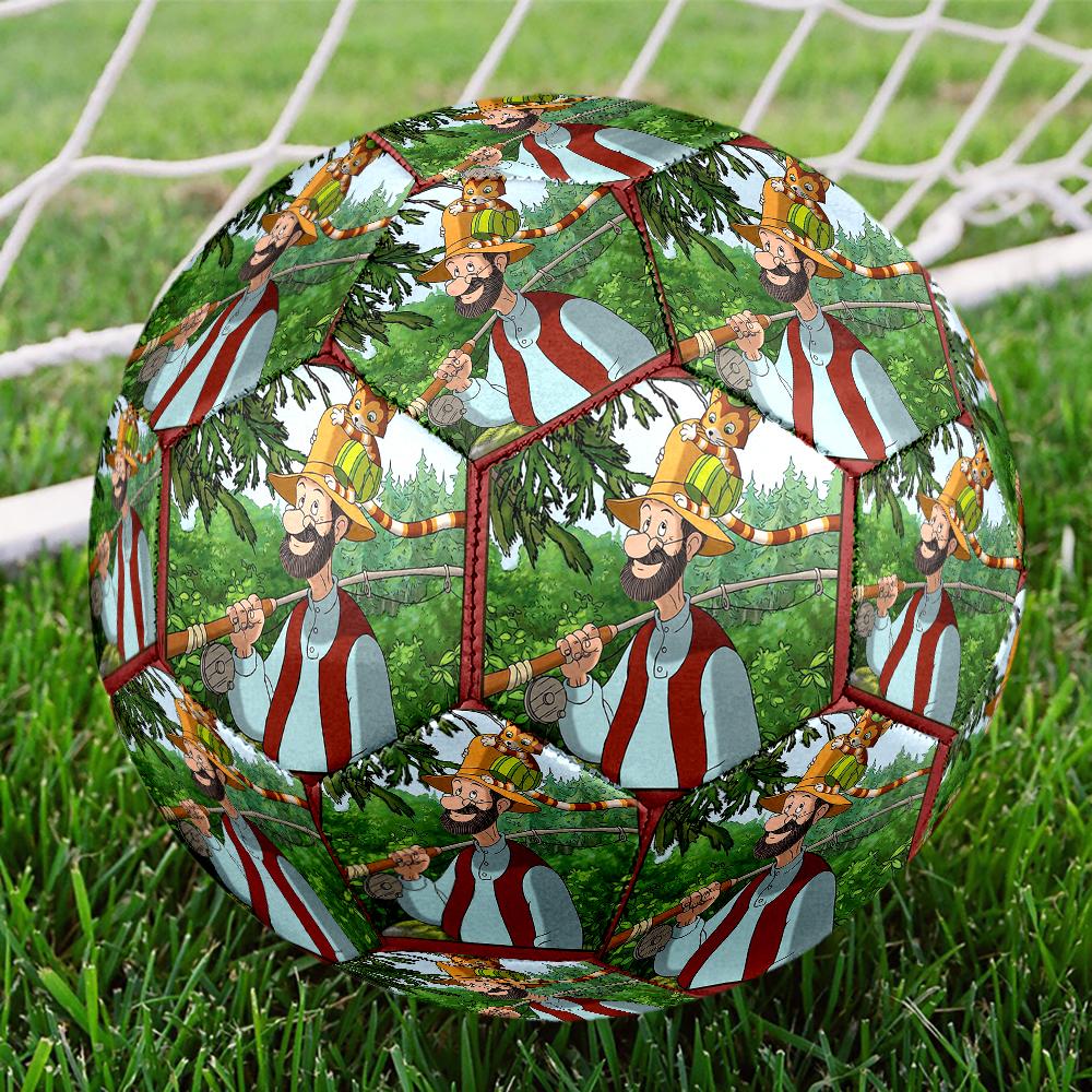 Pettson and Findus Theme Size 5 Soccer Ball, Suitable for Both Indoor and Outdoor Matches, a Gift Suitable for Everyone.