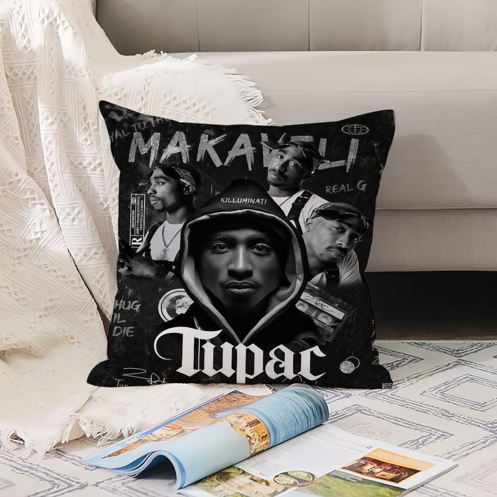 American Rapper T-Tupac Pillow Case Office Cushions Suitable For Sofa Car Bedroom Decorative Cushion Cover