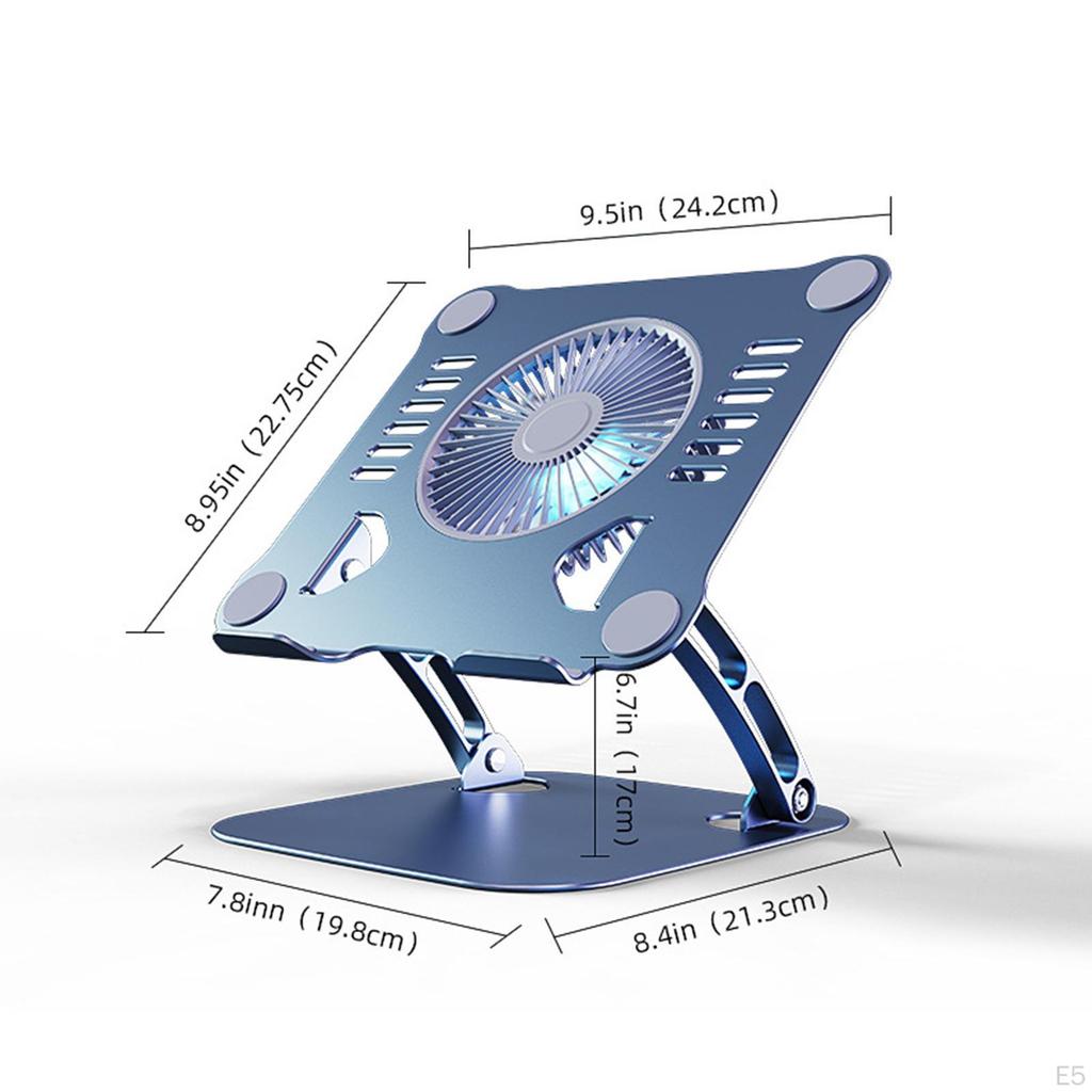 Laptop Holder with Cooling Fan Stand Portable USB Ergonomic Aluminium Alloy