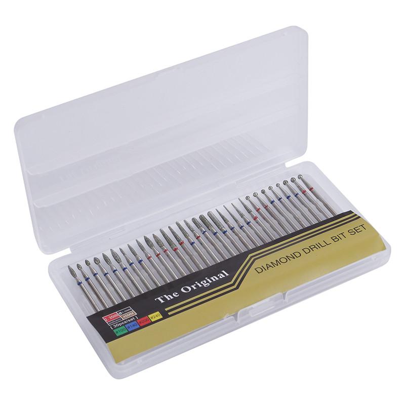 

30 шт., конусные сверла из карбида вольфрама для ногтей, фрезы для маникюра, электрическая дрель для инструментов для ногтей