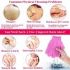Five Fingers Bath Gloves Reversible Exfoliating Shower Body Scrub Gloves Cleansing Tools Bath Towel Bath Products Back Scrub